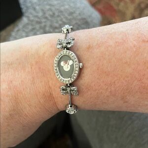 Disney Parks Minnie Watch with Rhinestones & Bow Accents